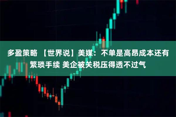 多盈策略 【世界说】美媒：不单是高昂成本还有繁琐手续 美企被关税压得透不过气