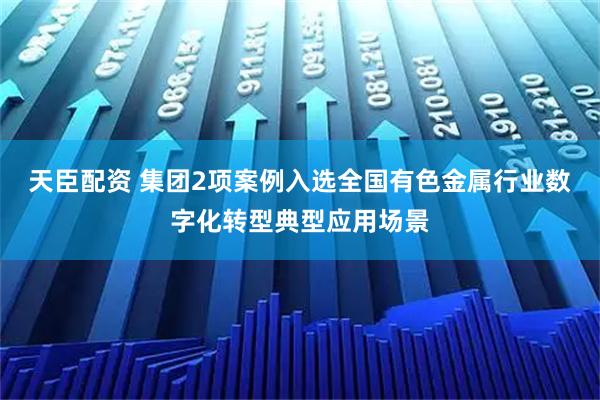 天臣配资 集团2项案例入选全国有色金属行业数字化转型典型应用场景